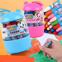 12 Mixed Colors Oil Pastels Set, Washable Crayon Sticks Painting Drawing Supplies For Kids/School - Multicolor - View 3