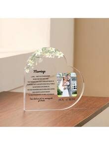 Ảnh Acrylic tùy chỉnh Văn bản tùy chỉnh Ngày Trang trí đám cưới Trang trí nhà Tấm biển Acrylic cưới được cá nhân hóa Phước lành từ Chúa Trang trí đám cưới Quà tặng đám cưới Quà tặng cho cô dâu Quà tặng cho người thân yêu Bạn gái tốt Trang trí phòng - lời cầu nguyện đám cưới - Xem 6