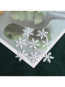 1 Gói/50 Miếng, Vòi Hoa Sen Thiết Kế Bông Tuyết, Vòi Hoa Sen Trang Trí Để Bàn, Trang Trí Tiệc, Trang Trí Giáng Sinh, Trang Trí Mùa Đông, Quà Tặng Giáng Sinh - trắng - Xem 5