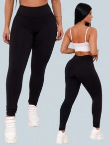 Thermal Leggings Leg Plush Flannel Women's Warm Winter Reinforced Lined - 黑色 - 查看 1