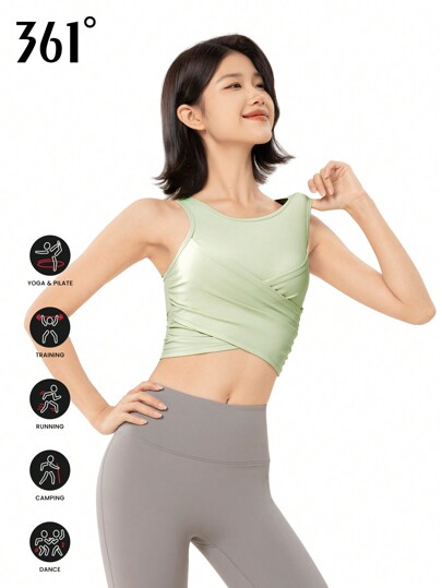 361degree 361 Donne Reggiseno a fascia elastica senza spalline Canotta sportiva gratuita, per Yoga, Corsa, Danza, Fitness, Sport all'aperto