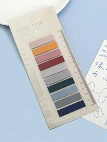 1 张卡 200 片装粘性标签书本标签 - 莫兰迪粘性标签、透明便条标签、粘性标签、学校用品、索引标签 - 彩色 - 查看 13