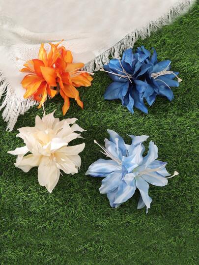 1pc Holiday Style 12cm Artificial Flower Hair Clip Valentine's Day Claw Clips Hair Claws Hair Barrettes, School Stuff, Vacation Outfits Woman, Hair Accerssories, Head Accessories, Hair Accessories For Women