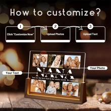 Khung ảnh gỗ óc chó hình chữ U, Ảnh tùy chỉnh, Quà tặng cho bà, Tấm Acrylic đơn giản in UV, Quà tặng đế gỗ LED, Không gian ấm cúng, Trang trí bàn ăn, Đèn ngủ phòng ngủ, Đèn trang trí ngày lễ, Đèn bàn nhỏ, Phòng, Bếp, Quà tặng bạn trai/bạn gái, Quà tặng cho bố/mẹ, Quà tặng cho cặp đôi/bạn thân, Đèn ngủ trang trí phòng, Đèn ngủ quà tặng bất ngờ, Quà tặng trang trí nội thất, Trang trí phòng, Đèn trang trí phòng khách, Đèn trang trí học tập, Đèn ngủ, Có USB bật/tắt, Đèn ấm áp, Đèn ngủ - trắng - Xem 2