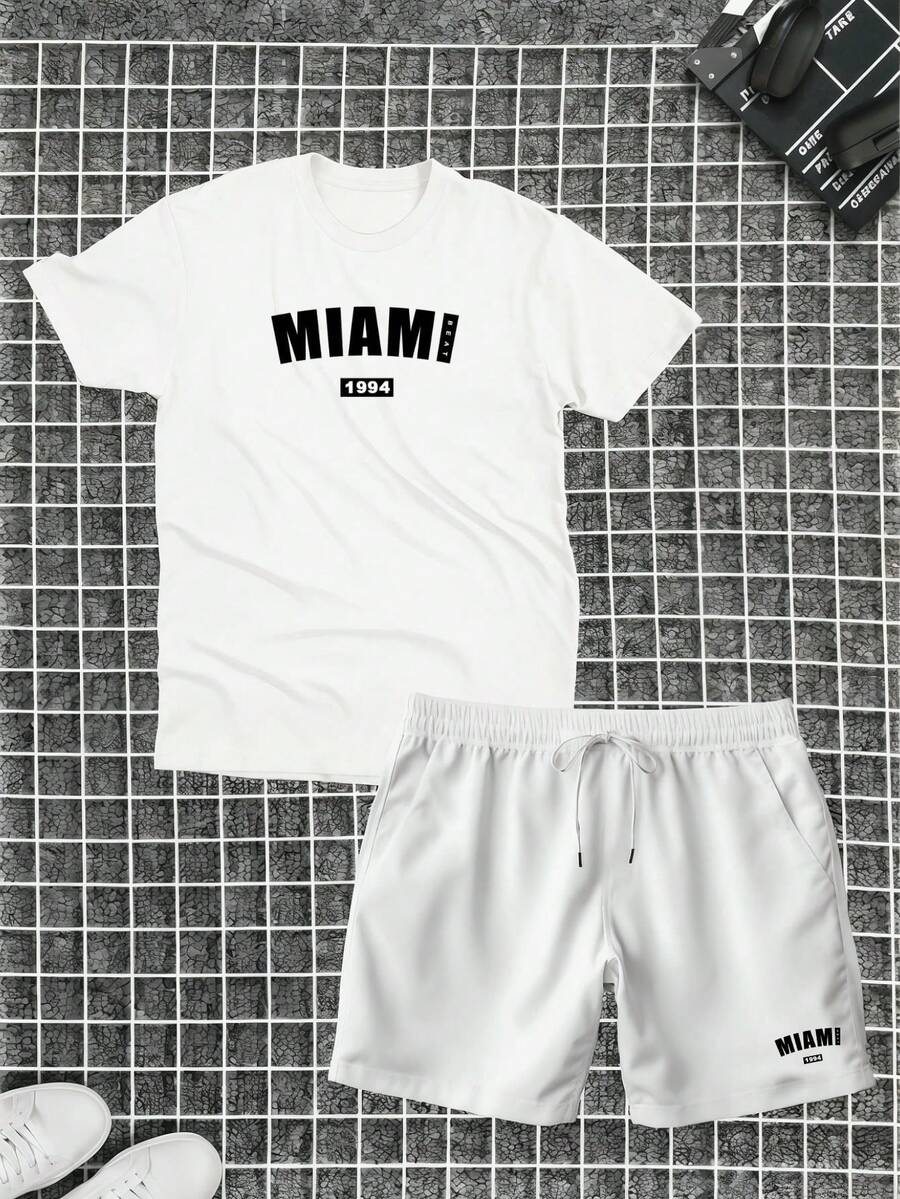 Cotton T-Shirt + Short Tectel Miami Summer Combo Kit - White - View 1
