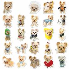 50 piezas Pegatinas de dibujos animados lindos de perro Yorkshire Terrier para equipaje, taza, decoración DIY de escritorio - Multicolor - Ver 5