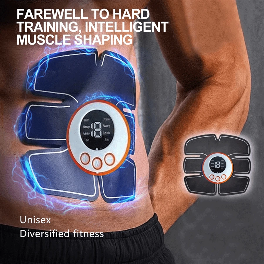 Elektrischer Bauchmassagegerät Kabellos - EMS Trainer Mit 3 Modi & Heizfunktion