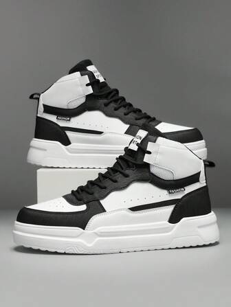 Herrskor med personliga bokstäver, höga dämpade sportskor med ökad höjd, moderiktiga streetchic sneakers, vita vandringsskor för utomhusbruk, bekväma löparskor för par