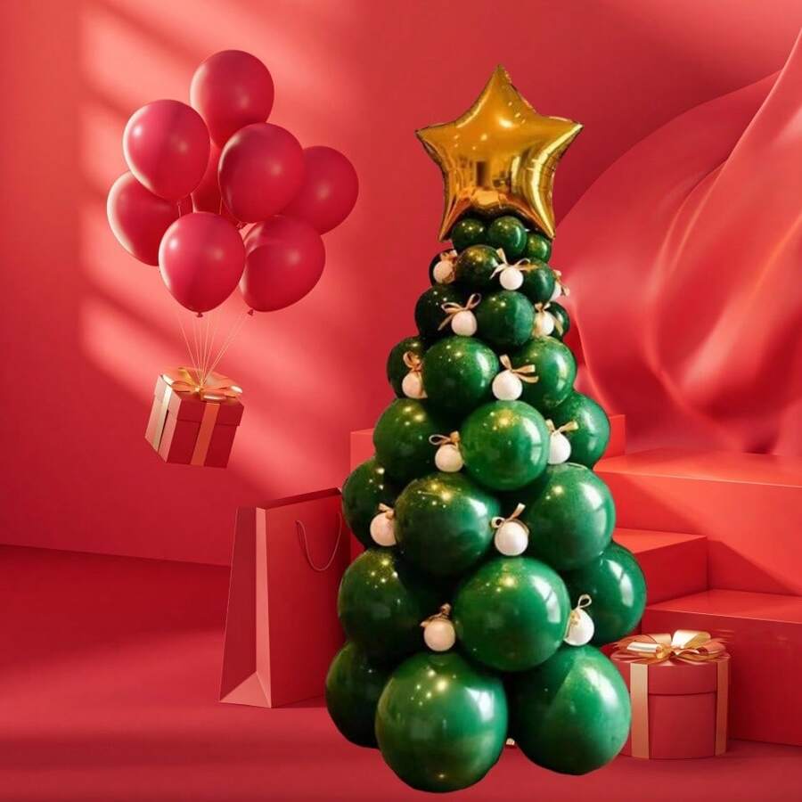 Bộ bóng trang trí Giáng sinh 88PCS 51PCS Bộ bóng hình cây thông Noel tạo không khí Giáng sinh - Nhiều màu - Xem 1