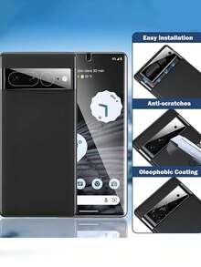 [2+1 适用于 Pixel 7 Pro] 2 件屏幕保护膜（TPU）+ 1 件相机镜头保护膜，适用于 Pixel 6 Pro/8 Pro/7a/7/8a/6a 屏幕保护膜，自修复，[非玻璃] - 3in1 - 查看 6