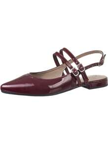 Women's Shoe Slingback Flat Flat Pointed Toe Buckles Mule Social Casual Gigil - Gỗ đỏ - Xem 2