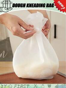 1 pieza Bolsa de amasado de silicona reutilizable, multifuncional para mezclar masa de pan, pasteles y pizza, bolsa para mezclar harina y bolsa de conservación, bolsa de cocina multifuncional