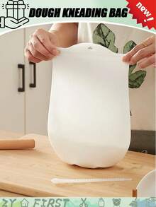 1 pieza Bolsa de amasado de silicona reutilizable, multifuncional para mezclar masa de pan, pasteles y pizza, bolsa para mezclar harina y bolsa de conservación, bolsa de cocina multifuncional