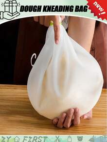 1 pieza Bolsa de amasado de silicona reutilizable, multifuncional para mezclar masa de pan, pasteles y pizza, bolsa para mezclar harina y bolsa de conservación, bolsa de cocina multifuncional