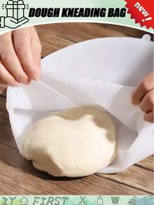 1 pieza Bolsa de amasado de silicona reutilizable, multifuncional para mezclar masa de pan, pasteles y pizza, bolsa para mezclar harina y bolsa de conservación, bolsa de cocina multifuncional