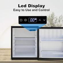 SMAD RV Refrigerator 12V, 2.1 Cu.Ft RV Mini Fridge, Camper Refrigerators Semi Truck Refrigerator For Camping, RV, Cabin, Motorhome And Campervan, Available In Left Or Right Hand Swing, Black - 1 - 查看 6