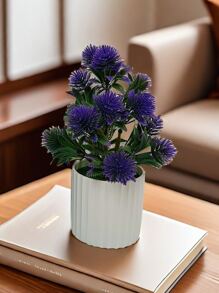 1 件 22 厘米-27.5 厘米新款人造秋色塑料花草装饰桌面盆景套装，情人节、礼物、生日毕业家居装饰返校房间装饰学校用品，假植物 - 彩色 - 查看 9