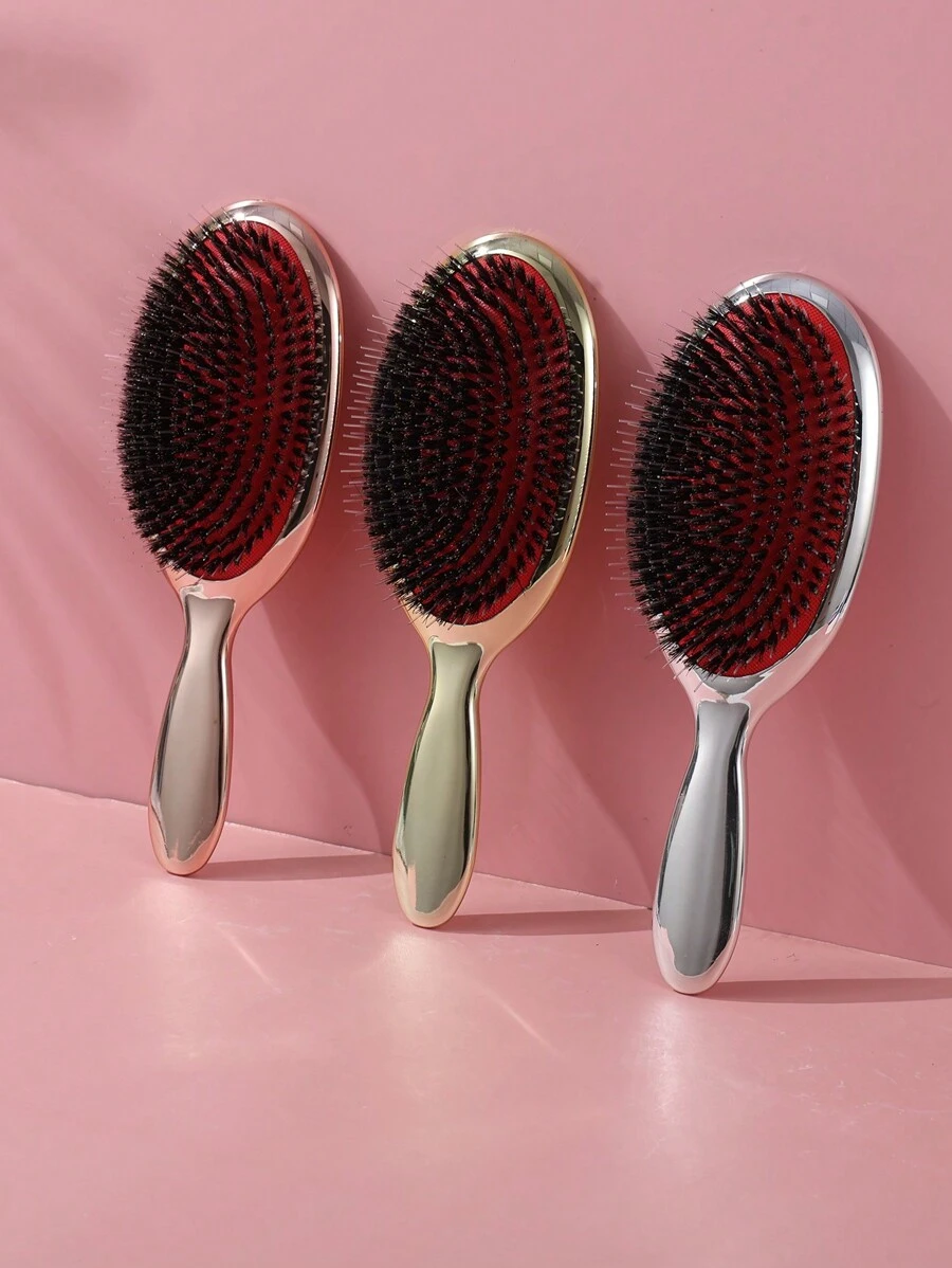 Plastic Hair Styling Brush For Women, Fluffy Hair Cleaning Comb, Electroplated Boar Bristle Hair Brush, Comb, Hair Tools, Hair Products And Accessories For Barber Salon Beauty Back To School, Travel Holiday Essentials, Hair Accessories For Women, Brush, Detangling Brush, Ball Brush, Mini Hair Brush Set, Wooden Comb, Hair Brushes, Curly Hair Brush, Hairdressing Equipment, Hair Brush, Brush Hair Brush Set, Comb Hair, Comb For Curls, Detangling Brush, Hair Brush For Women, Barber, Barber Accessories, Barbershop, Hairdressing Equipment