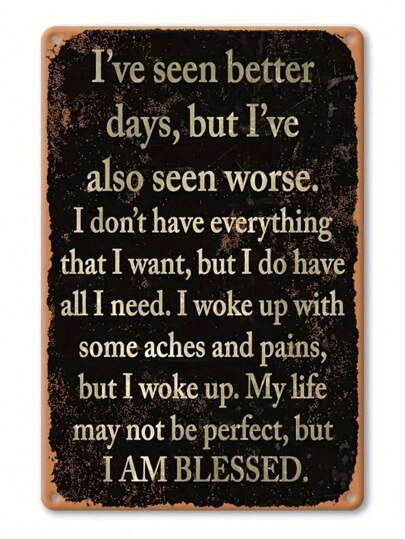 Vintage Metal Tin Sign, Home Decor, Room Decor, Wall Decor, Bathroom Decor, Bar Decor, Cafe Decor, Garage Decor, Farmhouse Decor, 12 X 8 Inch