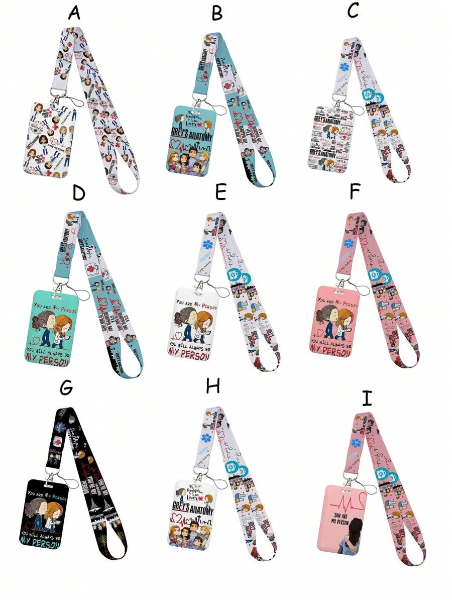 Medical Themed Doctor/Nurse ID Card Lanyard, Bus Card, Work Badge, Student ID Holder Set - Multicolor - View 1