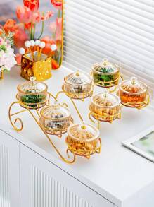 1 Stück elegantes Vorspeiseset mit Ständer - perfekt für Häppchen, Obst, Nüsse und Kekse - Kunststoff Küche & Ess-Snackbehälter, Küchenausstattung, Weihnachtsgeschenk