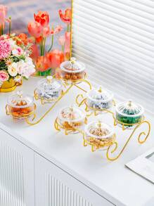 1 Stück elegantes Vorspeiseset mit Ständer - perfekt für Häppchen, Obst, Nüsse und Kekse - Kunststoff Küche & Ess-Snackbehälter, Küchenausstattung, Weihnachtsgeschenk