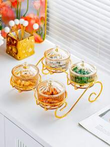 1 Stück elegantes Vorspeiseset mit Ständer - perfekt für Häppchen, Obst, Nüsse und Kekse - Kunststoff Küche & Ess-Snackbehälter, Küchenausstattung, Weihnachtsgeschenk