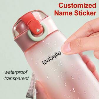 Personalized Transparent Waterproof Name Tags-Perfect For Customizing Water Bottles, Lunch Boxes, And Travel Gear, High-Quality Wear-Resistant Labels For Everyday Use, Great For Office, Home, And Outdoor Activities, Easy Application And Long-Lasting Durability,Multi-Functional,Ornamental,Reusable,Adhesive,Exquisite,Stylish,High-Quality,Colorful,Modern,Custom,Personalized,Unique,Ideal Gifts For Him,Ideal Gifts For Her,Boyfriend,Dad,Girlfriend,Mom,Family,Friends,Tea Room,Home,Garden,Office,For Anniversaries,For Valentine's Day,For Mother's Day,For Birthdays,For Father's Day,For Graduation,For Weddings,For Housewarming,Brunch-Ready,Warm Ambience,Home & Living,Customized Water Bottle & Cup Accessories