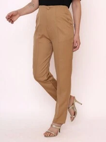 Women Pants - 卡其色 - 查看 2