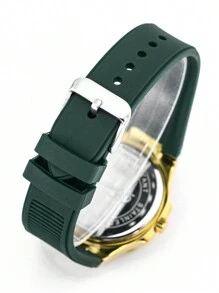 1 件 DENVOSI 男士硅胶表带石英表带夜光条纹、日期显示、防水、时尚商务风格装饰