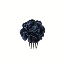 1pc Women's Multi-Color Artificial Flower Hair Comb, Elegant Vintage Rose Comb For Bridal Headpiece, Suitable For Wedding, Dating And Vacation Combs For Hair Side Comb, School Stuff