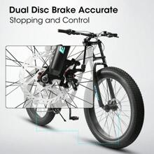 Bicicleta de montaña Mongoose Malus con neumáticos anchos - Ruedas de 26 pulgadas, transmisión de 7 velocidades, cuadro de acero, frenos de disco para hombres y mujeres - Negro - Ver 4