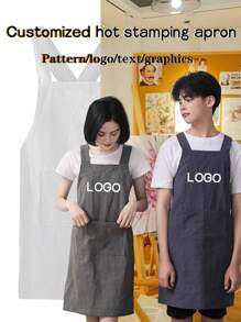 1 Delantal personalizado neutral personalizado, personaliza tu diseño con fotos, imágenes y texto, duradero, transpirable, ligero, lavable, divertido, lindo, amor, suave, cómodo, elegante, simple, personalizado, único, regalos ideales para él, regalos ideales para ella, él, ella, novio, novia, papá, mamá, familia, amigos, hijo, hija, para aniversarios, para el Día de la Madre, para cumpleaños, para el Día de San Valentín, para graduación, para el Día del Padre, para el Día del Niño, para bodas, para el día de la inauguración de la casa, sofá, cama, coche, salón de té, dormitorio, baño, sala de estar, comedor - Rosa - Ver 1