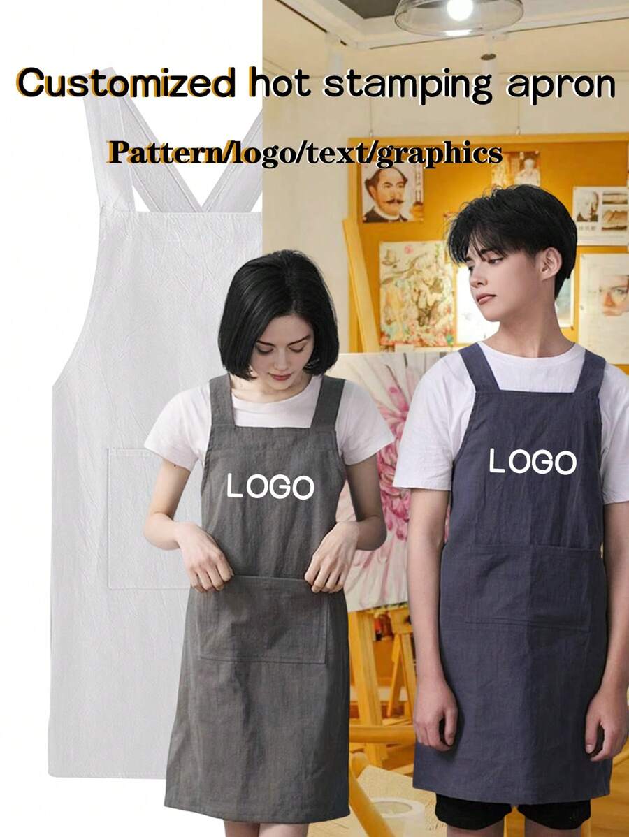 1 Delantal personalizado neutral personalizado, personaliza tu diseño con fotos, imágenes y texto, duradero, transpirable, ligero, lavable, divertido, lindo, amor, suave, cómodo, elegante, simple, personalizado, único, regalos ideales para él, regalos ideales para ella, él, ella, novio, novia, papá, mamá, familia, amigos, hijo, hija, para aniversarios, para el Día de la Madre, para cumpleaños, para el Día de San Valentín, para graduación, para el Día del Padre, para el Día del Niño, para bodas, para el día de la inauguración de la casa, sofá, cama, coche, salón de té, dormitorio, baño, sala de estar, comedor - Rosa - Ver 1