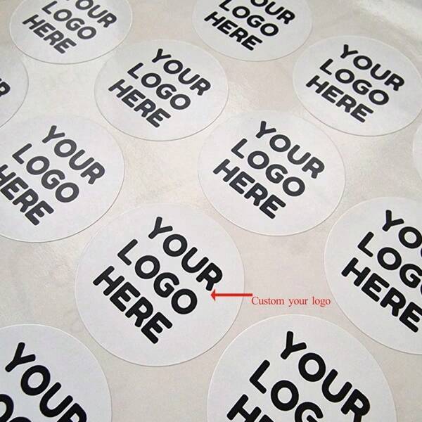 Personalised LOGO STICKERS, Round Business Logo Labels, Circle Branding Stickers, Business Labels-Custom Stickers, Personalized Labels,Christmas