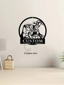 Una pieza de arte de pared de metal estilo art déco personalizable con diseño de chivo, oso, ratón y queso, decoración de pared de tema animal, multiusos, ideal para amantes de las mascotas, adecuado para todas las vacaciones, acabado pintado resistente a altas temperaturas, sin necesidad de electricidad