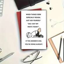 1pc Funny Birthday Cards, Greeting Cards For Humorous Loyal Friends, Birthday Cards For Friends, Humorous And Funny Greeting Cards For Her And Him - Multicolor - View 11