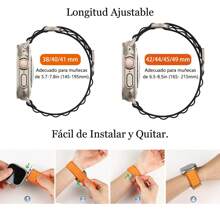 4 Pieces Strap For Apple Watch Series 42 44 45 49mm, Nylon Material, Unisex Adjustable Strap With Titanium G Hook For Apple Watch Series (42/44/45/49mm) - 彩色 - 查看 5