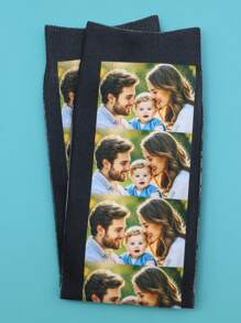 Face Socks 1 Pair Of Customized Face Women's Mid Tube Socks, Put Any Face On Socks, Personalized Socks For Cats And Pets With Photos, Interesting Customized Picture Pairs With Medium To Long Socks, Suitable For Valentine's Day Improving The Family Day Atmosphere, Fashionable And Fashionable, Suitable For Women Funny Socks, Dawg, Personalized, Ideal Gifts For Him, Ideal Gifts For Her, Boyfriend, Girlfriend, Family, Friends, Grandparents, Her - Multicolor - View 6