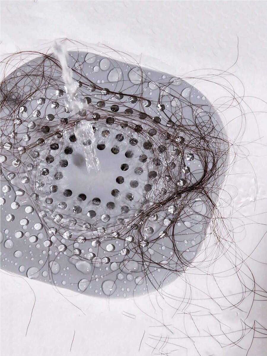 1/2/3 件方形硅胶排水盖带毛发收集器，通用尺寸，易于安装，适用于浴缸、厨房和浴室家居浴室装饰秋季装饰返校