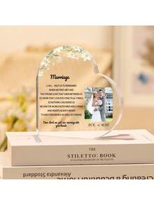 Ảnh Acrylic tùy chỉnh Văn bản tùy chỉnh Ngày Trang trí đám cưới Trang trí nhà Tấm biển Acrylic cưới được cá nhân hóa Phước lành từ Chúa Trang trí đám cưới Quà tặng đám cưới Quà tặng cho cô dâu Quà tặng cho người thân yêu Bạn gái tốt Trang trí phòng - lời cầu nguyện đám cưới - Xem 3