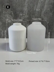 Khuôn bình hoa sáng tạo tự làm, bình hoa Graffiti tự làm, khuôn nhựa cắm hoa ngược bằng nước thạch cao, chất liệu silicon, có thể làm nhiều lần để tháo rời và vệ sinh - trắng - Xem 11