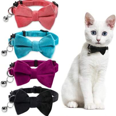 Cat Collar With Bow Tie, Pet Accessories For Cats & Small Dogs