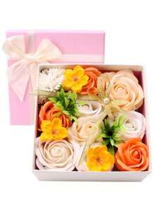 Valentine'S Day Decor, 10Pcs Rose Romantic Artificial Flowers Gift Soap Rose Preserved Forever Gifts Box For Her Women Birthday,Mother'S Day, Anniversary'S,Teachers' Day,Wedding,Home Decor Living Room