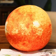1pc Realistic Earth, Sun, Moon, Mars Plush Stuffed Doll Cushion, Space Theme Decorative Pillow, Birthday Gift, Cuddle Doll, Office Desk Decor,Uranus,Deep Space,Sun And Moon Plush - Multicolor - View 12