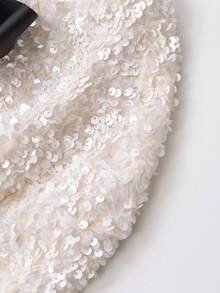 Women's Sparkling Bow Decor Short Jacket - Apricot - View 4