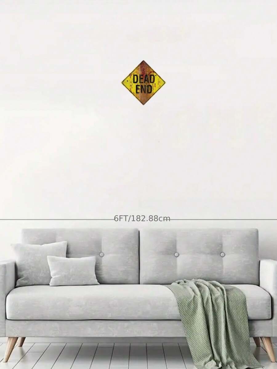 Dead End Vintage Metal Tin Sign, Home Decor, Room Decor, Wall Decor