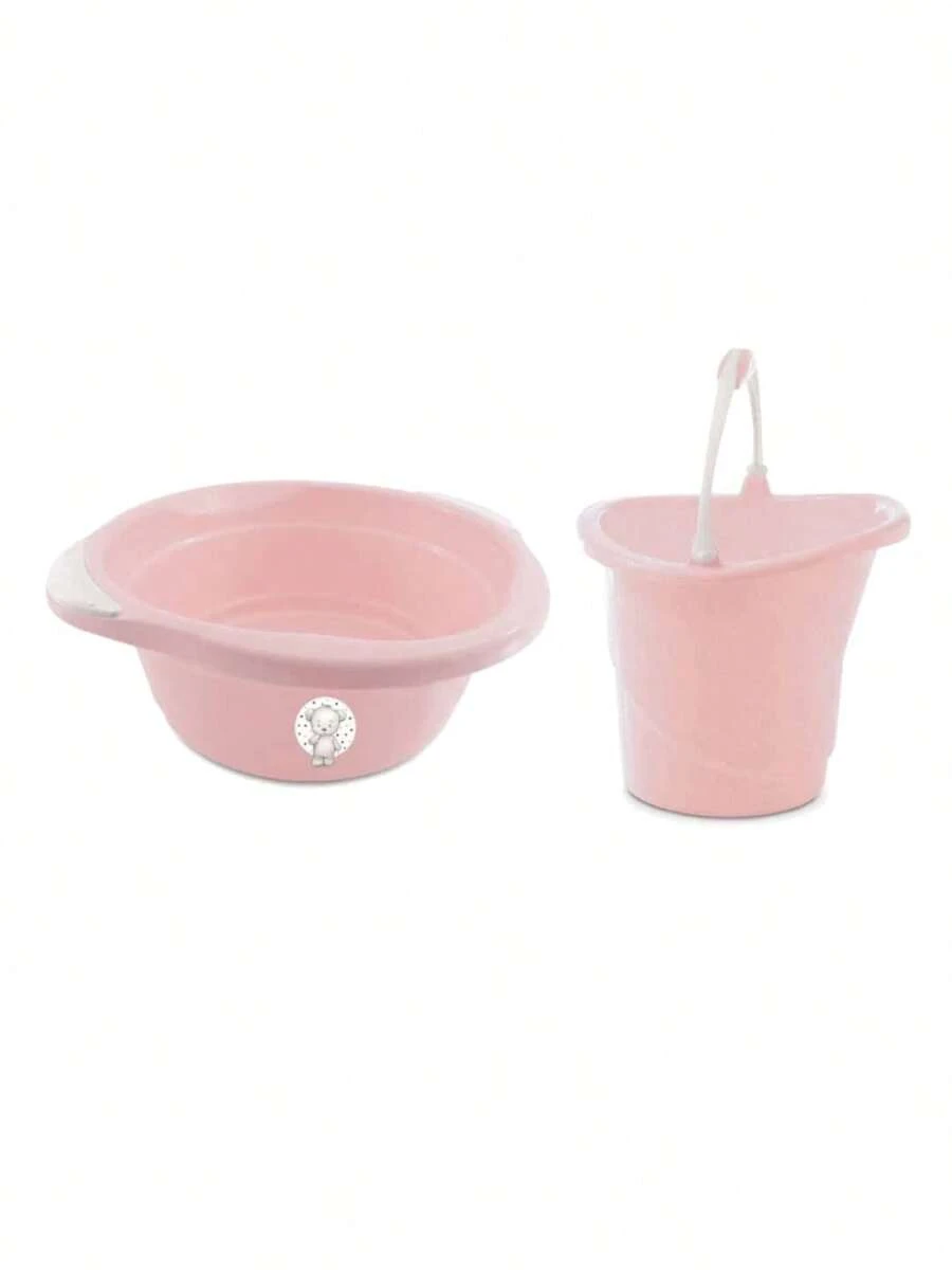 Adoleta Pink Cuteness Bucket And Bowl - 乾枯玫瑰色 - 查看 1