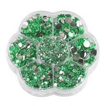 5000pcs/Box, 2mm 3mm 4mm 5mm 6mm, 5 Sizes, Silver Base Crystal Beads Stones,Flower Shape Box Packed, Round Flatback Rhinestones Multi Colors Crystal Gems Non HotFix DMC Jewelry Beads Glass Stones Diamond 3D Pattern Design Accessories Glitter Manicure Decal Decorations For Clothes,Bag,Shoes,Cups,Phone Covers,Handicrafts,Diy Trim.