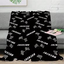 1pc Personalized Customed Flannel Blanket,  Customization Your Name  Flannel Blanket, Soft And Warm Memorable Moments Commemorative Blanket, Great Holiday Gift For Classmates, Friends, Family And Lovers, Used For Nap, Camping, Travel